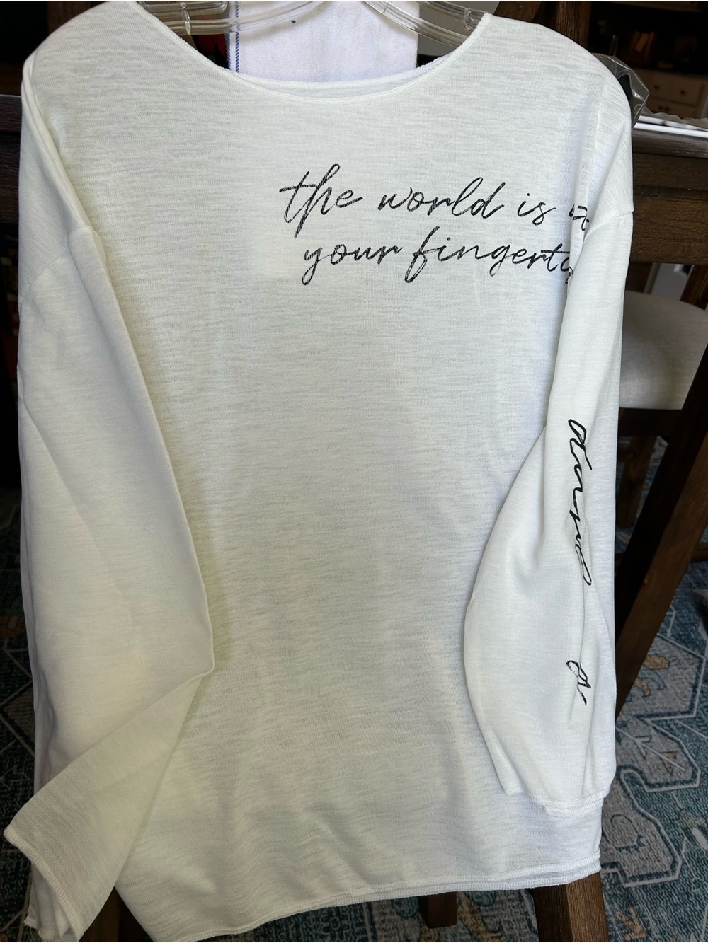 The World Is At Your Fingertips White